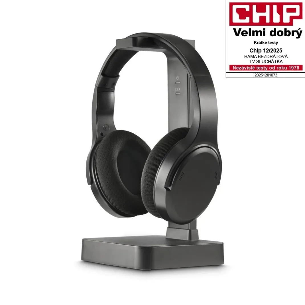 Fernseh-Kopfhörer, Over-Ear, 2,4 GHz-Station + Bluetooth®, Lautstärkeregler