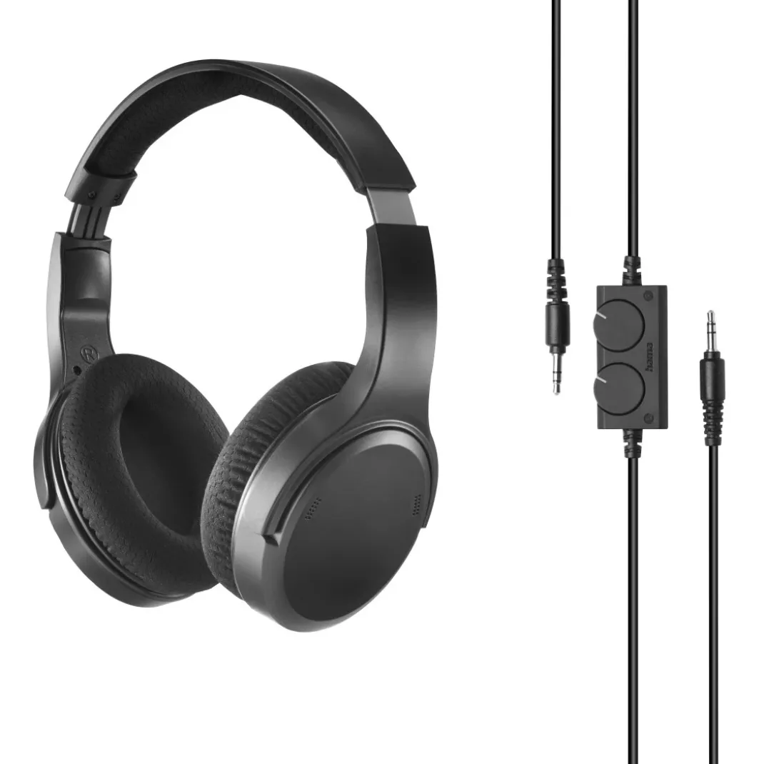 Fernseh-Kopfhörer, Over-Ear, langes Kabel (6m), getr. Lautstärkeregelung, S