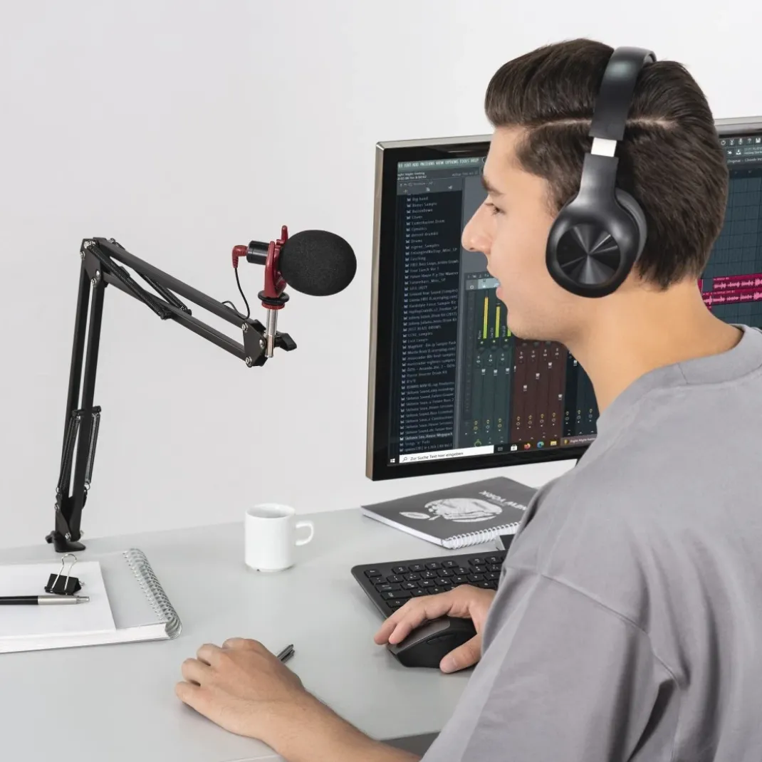 Flexibler Gelenkarm "700 II", ¼", max. 70cm, Smartphone-Halter, Tischklemme