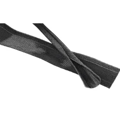 Flexibler Gewebe-Kabelschlauch, universal, 20 - 40 mm, 1,8 m, Schwarz