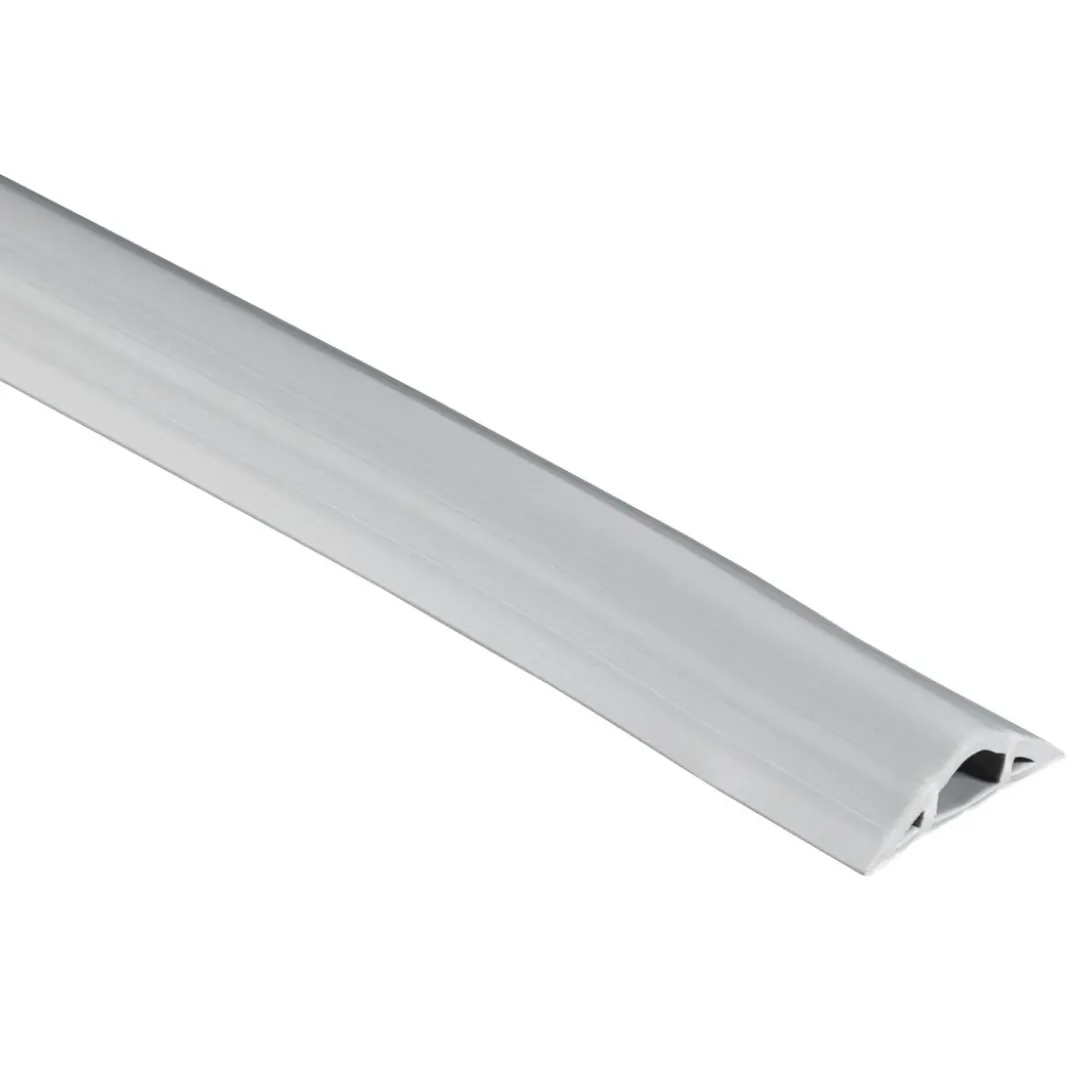 Flexibler Kabelkanal, selbstklebend, halbrund, 180 x 3 x 1 cm, PVC, Grau