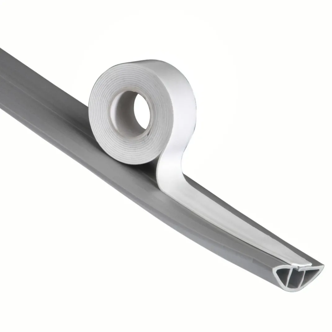 Flexibler Kabelkanal, selbstklebend, halbrund, 180 x 3 x 1 cm, PVC, Grau