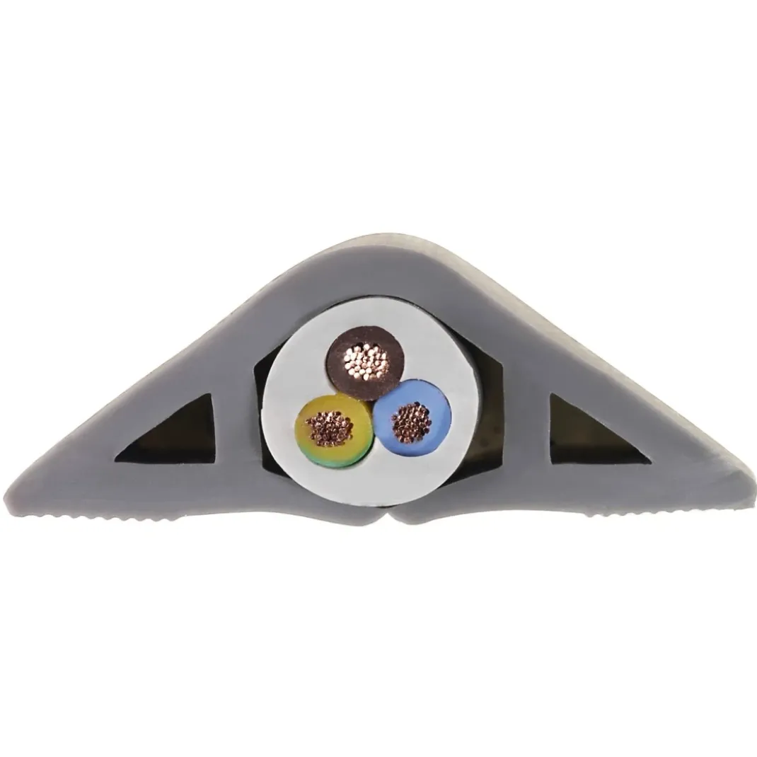 Flexibler Kabelkanal, selbstklebend, halbrund, 180 x 3 x 1 cm, PVC, Grau