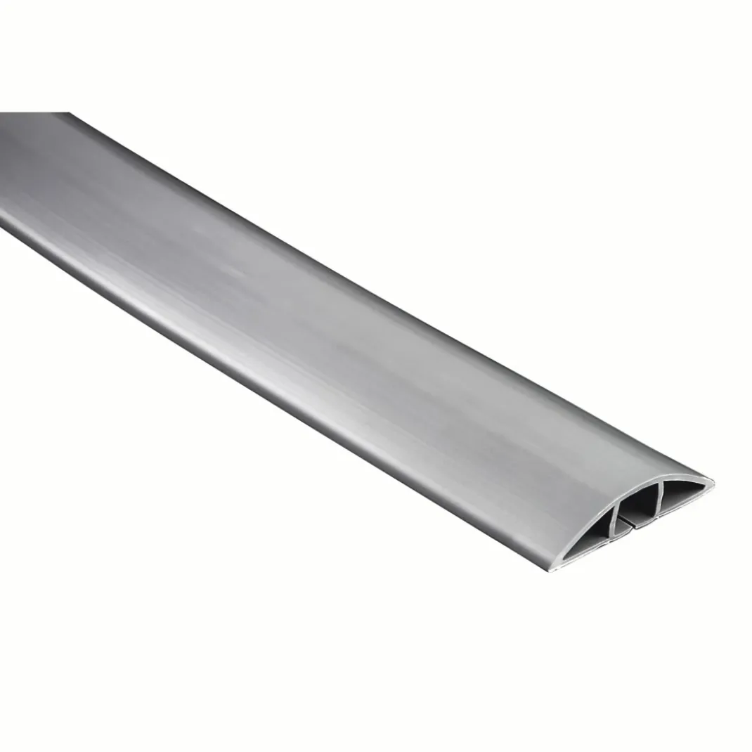 Flexibler Kabelkanal, selbstklebend, halbrund, 180 x 6 x 1 cm, PVC, Grau