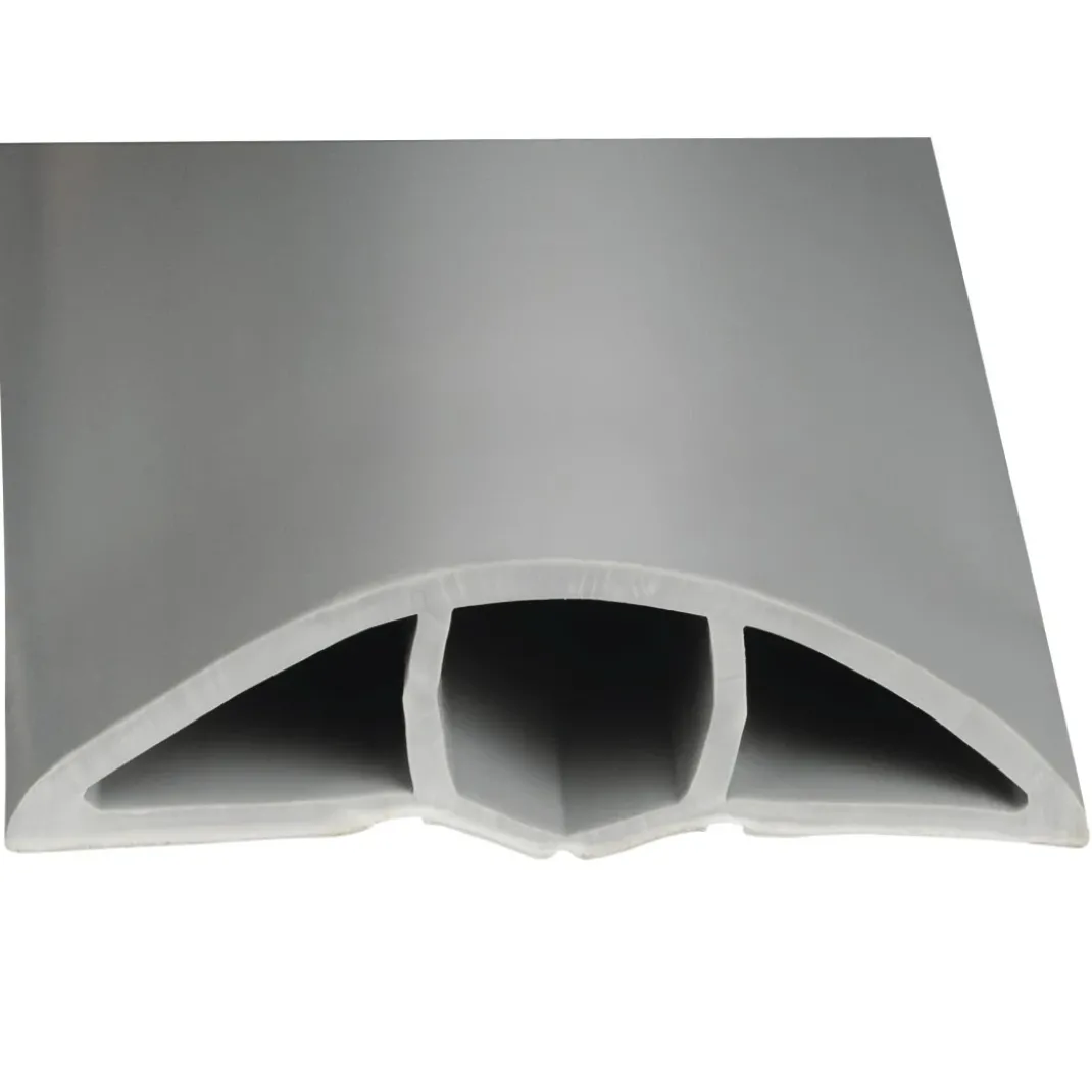 Flexibler Kabelkanal, selbstklebend, halbrund, 180 x 6 x 1 cm, PVC, Grau