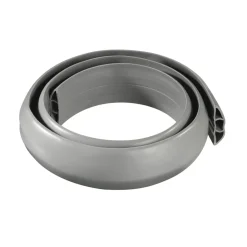 Flexibler Kabelkanal, selbstklebend, halbrund, 180 x 6 x 1 cm, PVC, Grau