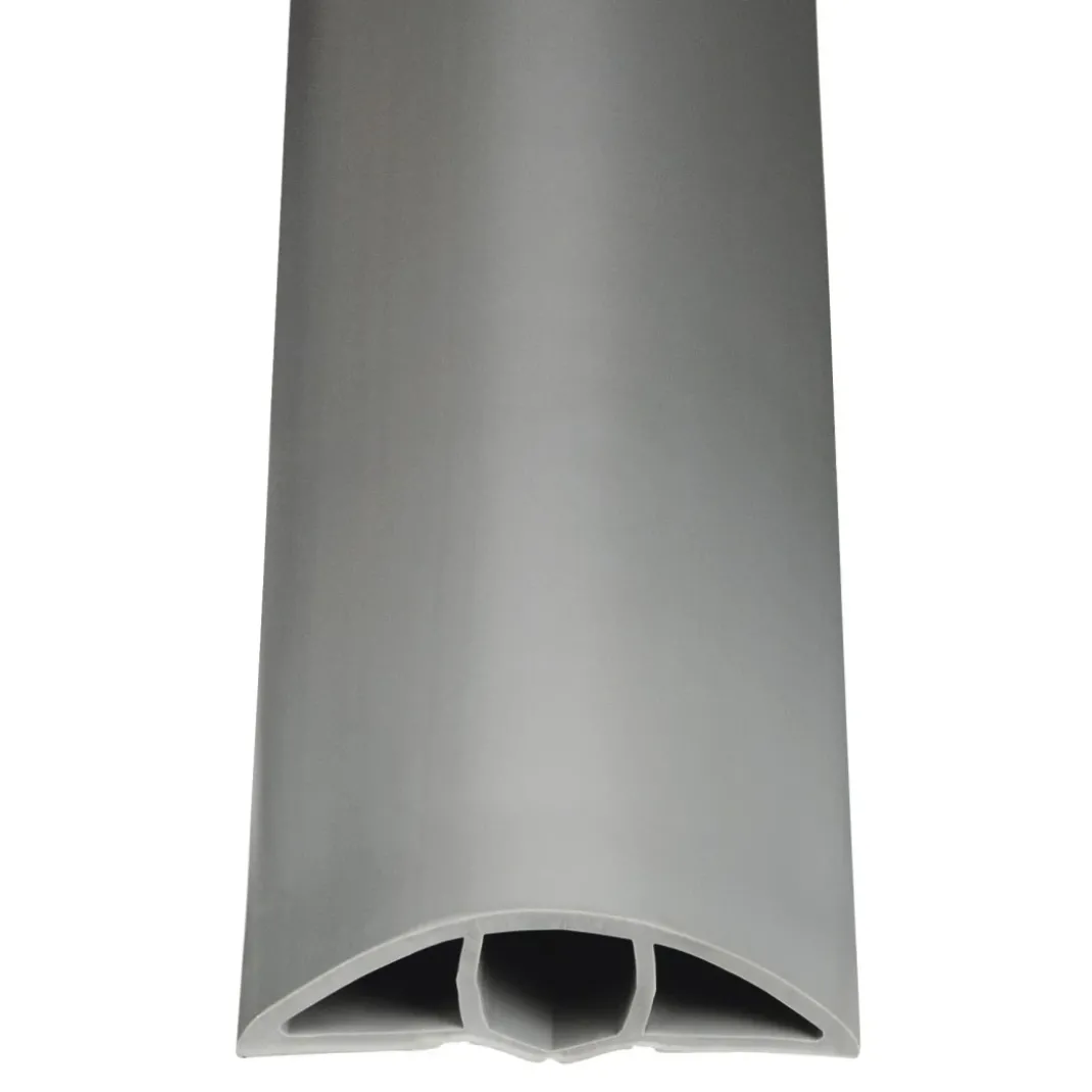 Flexibler Kabelkanal, selbstklebend, halbrund, 180 x 6 x 1 cm, PVC, Grau