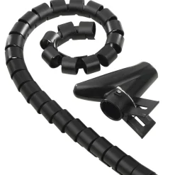 Flexibler Spiral-Kabelschlauch, universal, 30 mm, 1,5 m, Schwarz