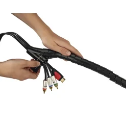 Flexibler Spiral-Kabelschlauch, universal, 30 mm, 1,5 m, Schwarz