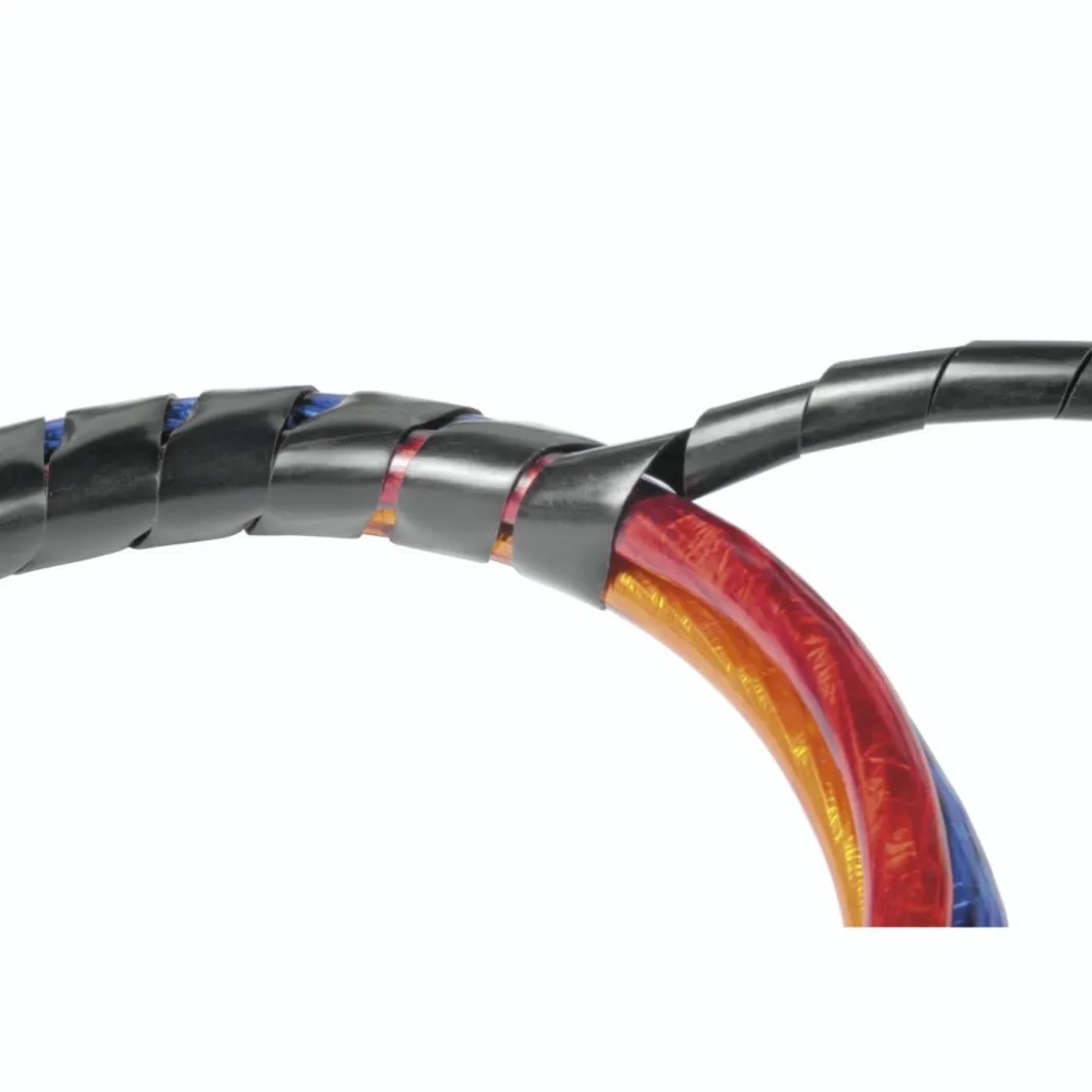 Flexibler Spiral-Kabelschlauch, universal, 7,5 - 30 mm, 2,5 m, Schwarz