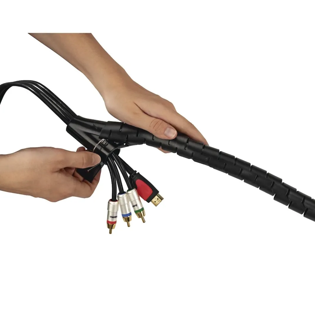 Flexibler Spiral-Kabelschlauch, universal, 20 mm, 2,5 m, Schwarz