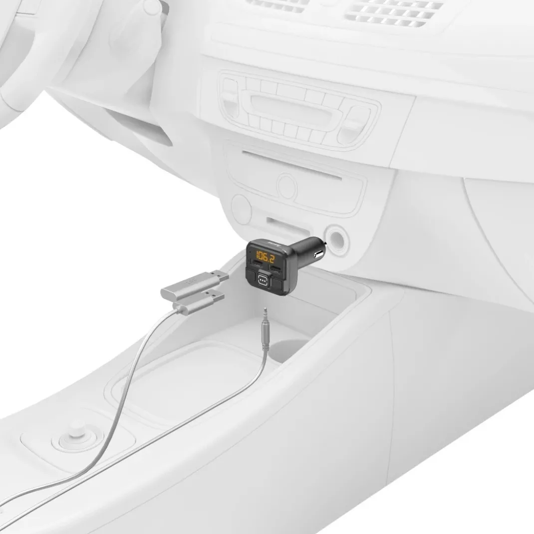 FM-Transmitter mit AUX-IN + USB-IN