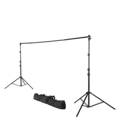 Foto-Hintergrundsystem für Studio und unterwegs, 158-295 cm, ausziehbar