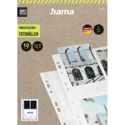 Foto-Hüllen, DIN A4, für 8 Fotos im Format 10x15 cm, Weiß, 10 Stück