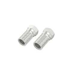 F-Stecker, 5,5 mm, schraubbar, 2 Stück