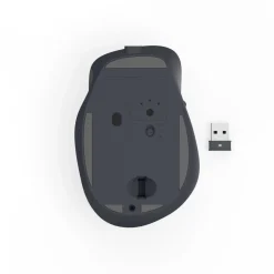 Funkmaus "WM-500", ergonomisch, 6 Tasten, ohne Klickgeräusch, Akku, Schwarz