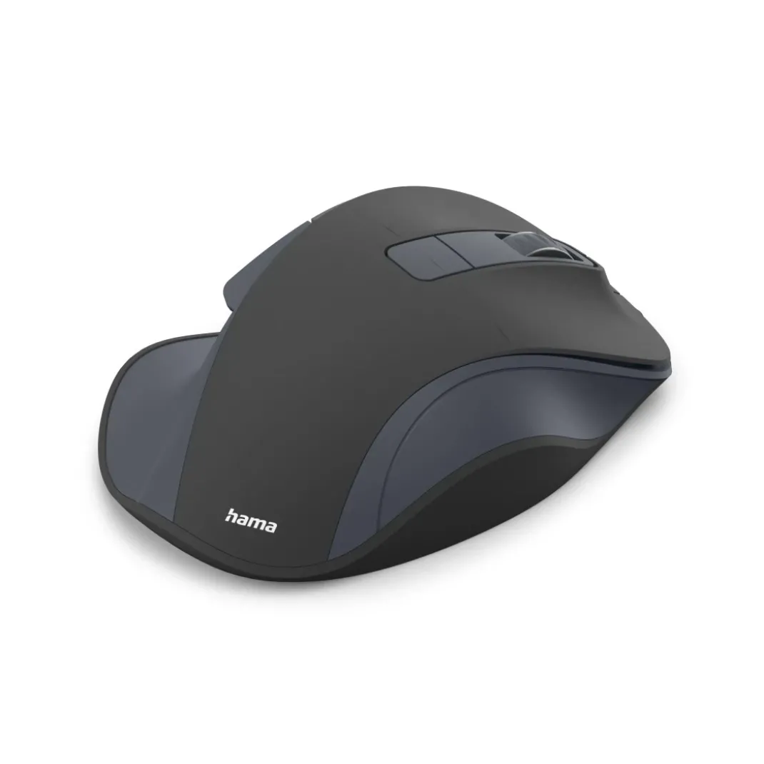 Funkmaus "WM-500", ergonomisch, 6 Tasten, ohne Klickgeräusch, Akku, Schwarz