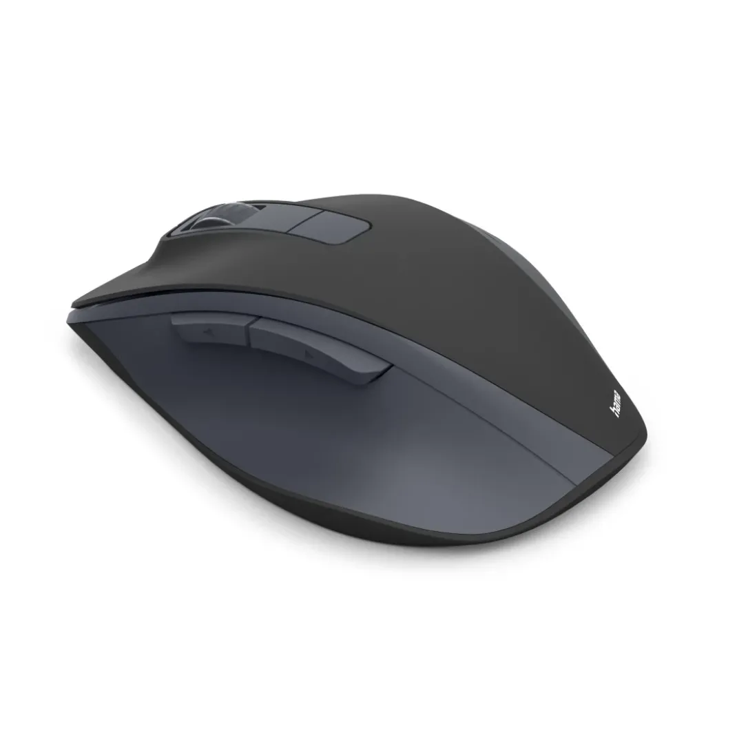 Funkmaus "WM-500", ergonomisch, 6 Tasten, ohne Klickgeräusch, Akku, Schwarz