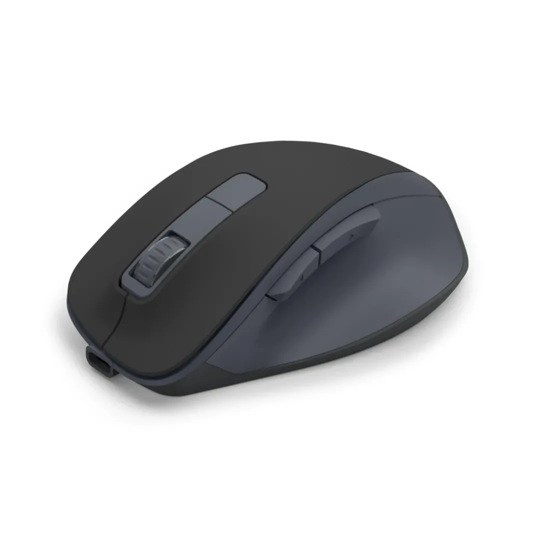 Funkmaus "WM-500", ergonomisch, 6 Tasten, ohne Klickgeräusch, Akku, Schwarz
