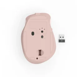 Funkmaus "WM-500", ergonomisch, 6 Tasten, ohne Klickgeräusch, Akku, Rosa