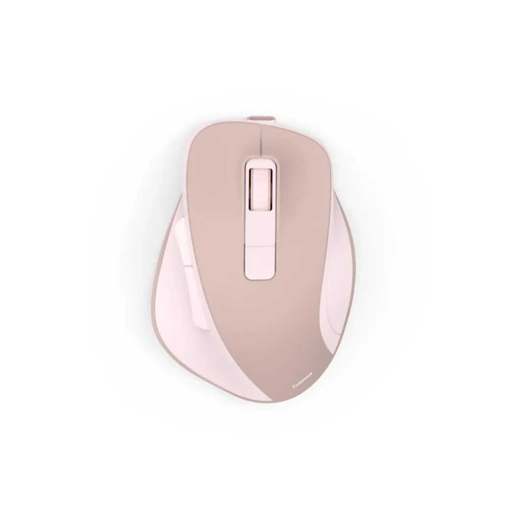 Funkmaus "WM-500", ergonomisch, 6 Tasten, ohne Klickgeräusch, Akku, Rosa