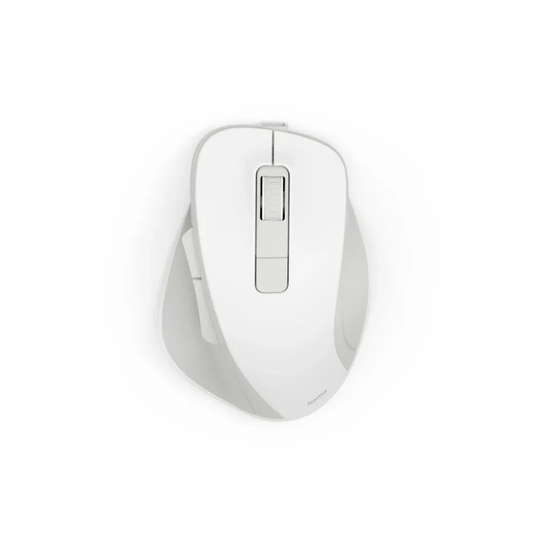 Funkmaus "WM-500", ergonomisch, 6 Tasten, ohne Klickgeräusch, Akku, Weiß