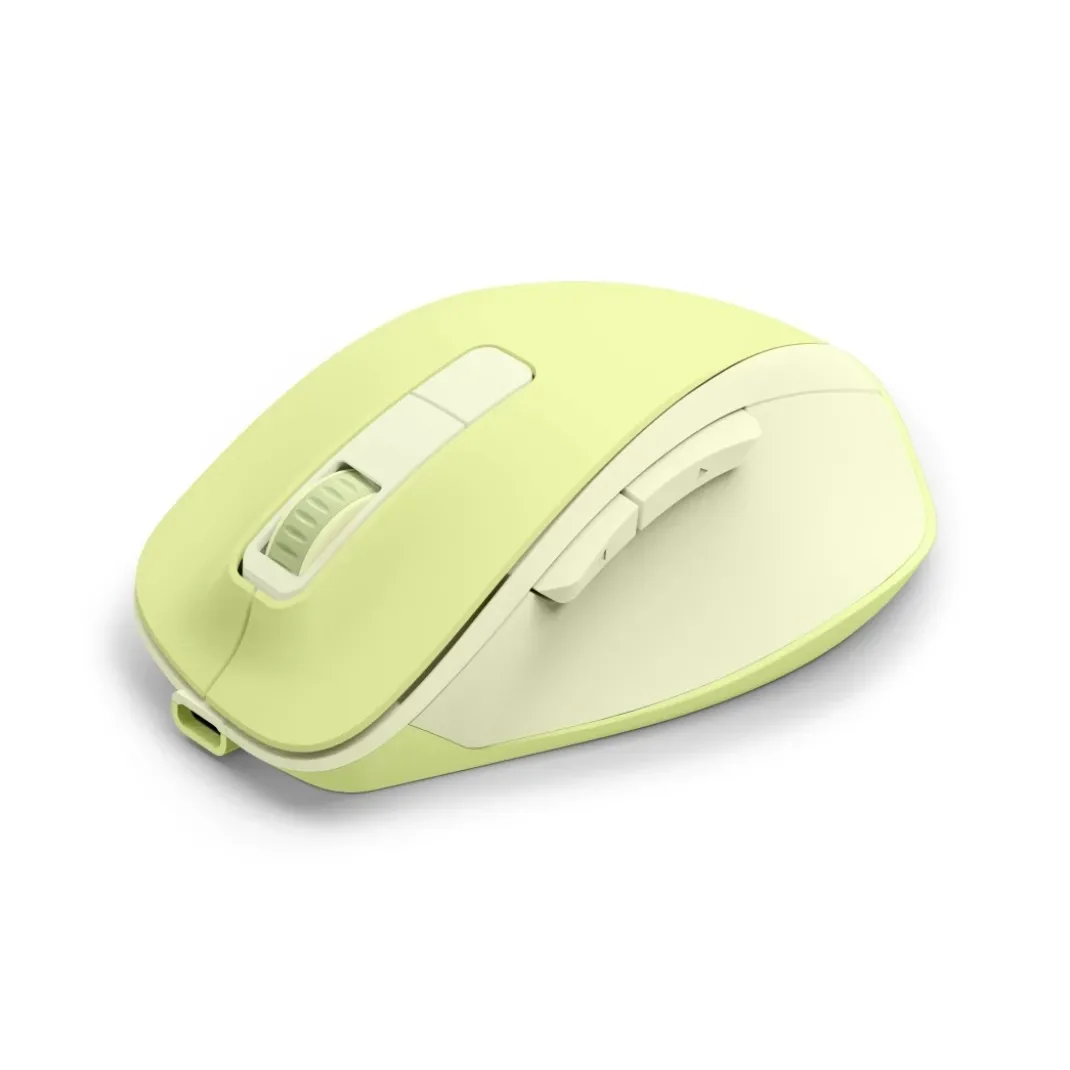 Funkmaus "WM-500", ergonomisch, 6 Tasten, ohne Klickgeräusch, Akku, Grün
