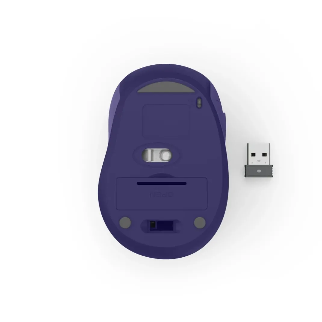 Funkmaus "WM-400", ergonomisch, optisch, 6 Tasten, ohne Klickgeräusch, Blau