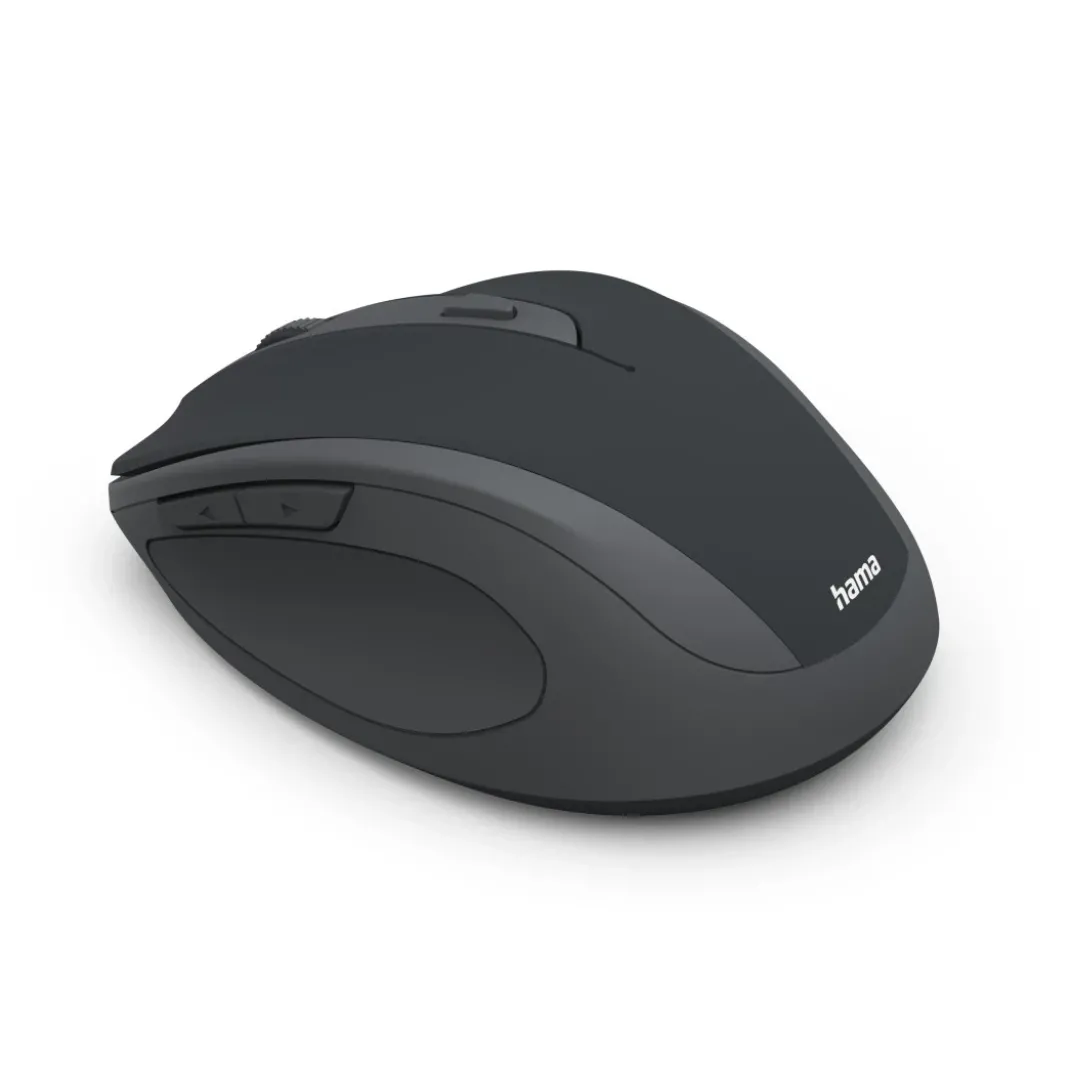 Funkmaus "WM-400", ergonomisch, optisch, 6 Tasten, ohne Klickgeräusch, SW