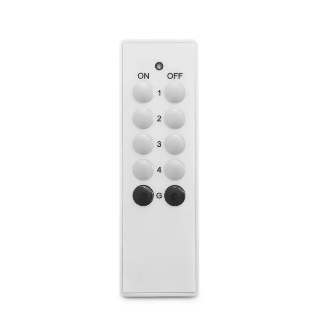 Funksteckdosen 2er-Set, mit Fernbedienung, Schalter, programmierbar, Weiß