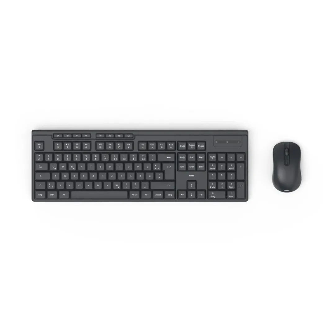 Funktastatur mit Maus "WKM-200", kabellos, 8 Media-Tasten, Schw., AZERTY FR