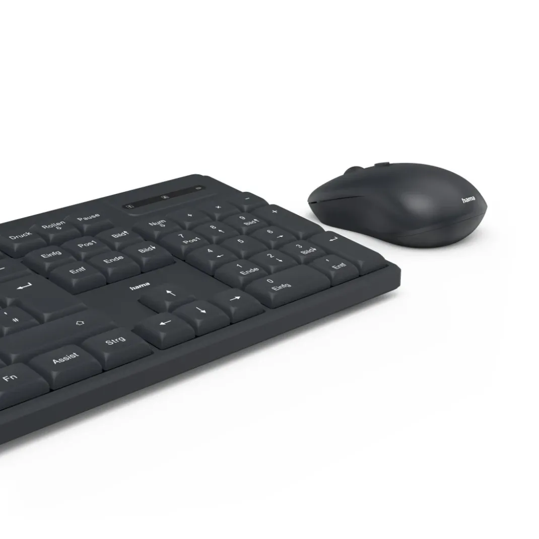 Funktastatur mit Maus "WKM-200", kabellos, 8 Media-Tasten, Schw., AZERTY FR