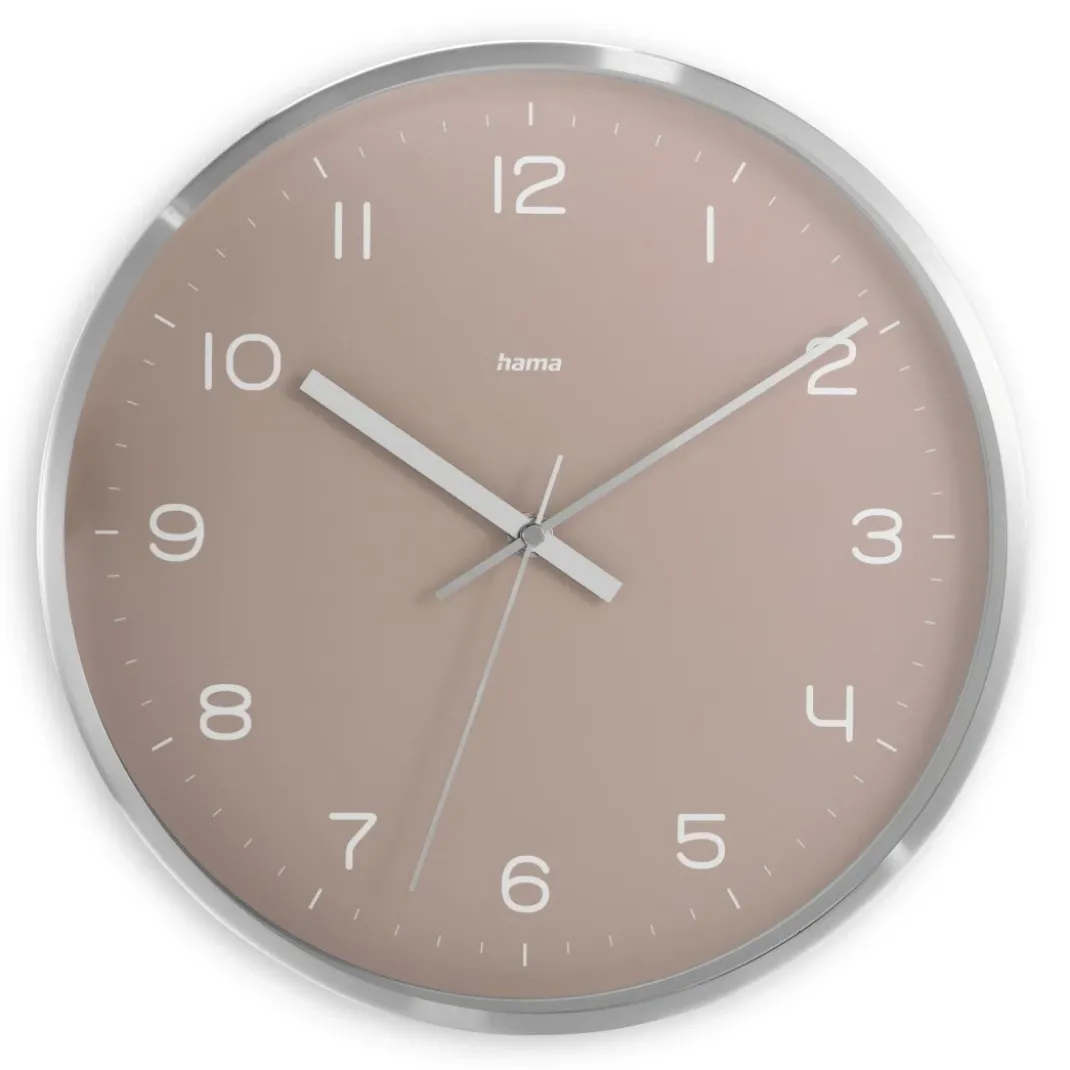 Funkwanduhr "Fidschi", ohne Ticken, Ø 30 cm, Aluminium