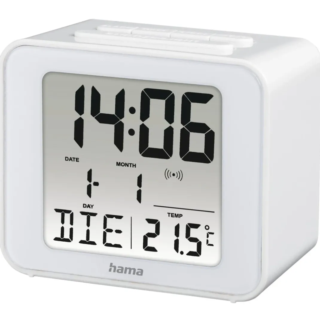 Funkwecker "Cube", Weiß