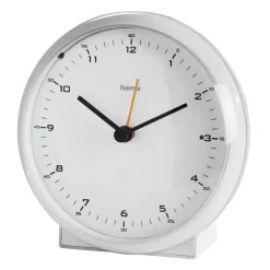 Funkwecker "Elegance Pro", ohne Ticken, Weiß
