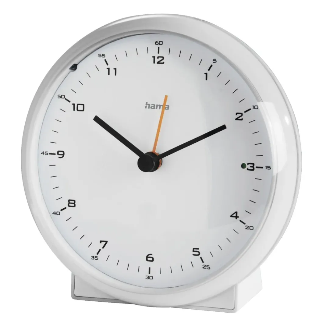 Funkwecker "Elegance Pro", ohne Ticken, Weiß