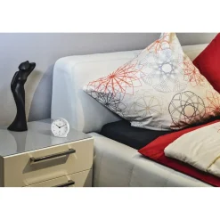 Funkwecker "Elegance Pro", ohne Ticken, Weiß
