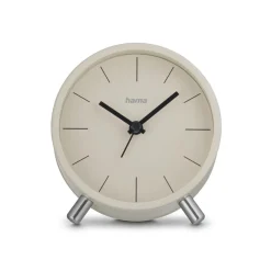 Funkwecker "Flores", analog, ohne Ticken, Grau/Beige