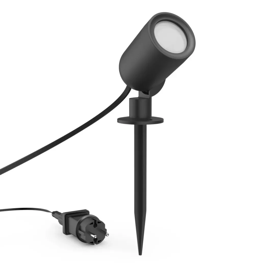 Gartenleuchte WLAN, Gartenstrahler + Erdspieß, Matter, IP65, farbig