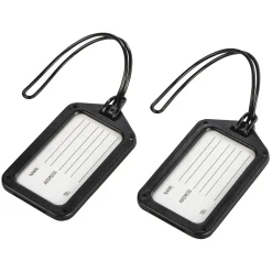 Gepäckanhänger 2er-Set, Schwarz