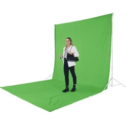 Greenscreen Hintergrund, Stoff, 2,95 x 6 m, Grün