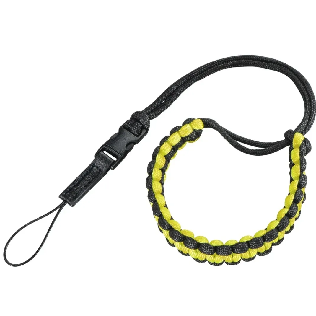 Handschlaufe "Braid 20", Schnellverschluss, Länge 20 cm, Schwarz/Gelb