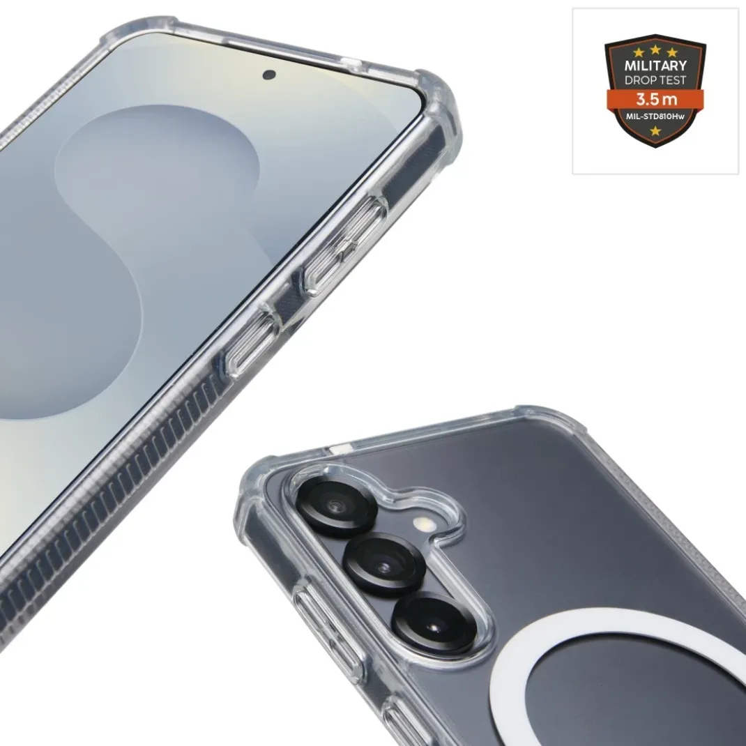 Handyhülle "Extreme Protect" für Galaxy S25 FE, magnetisch, durchsichtig