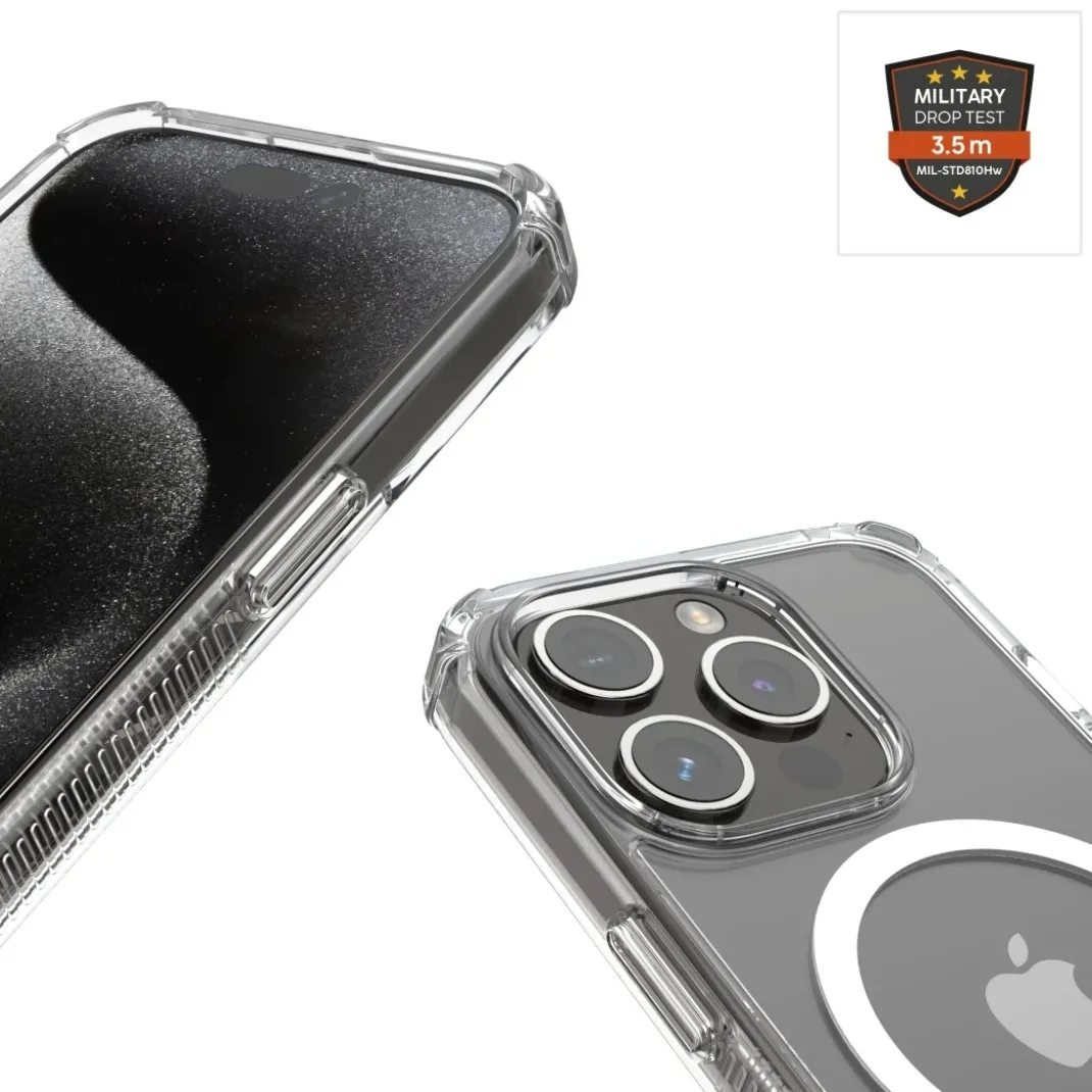 Handyhülle "Extreme Protect" f. iPhone 16 Pro Max, magnetisch, durchsichtig