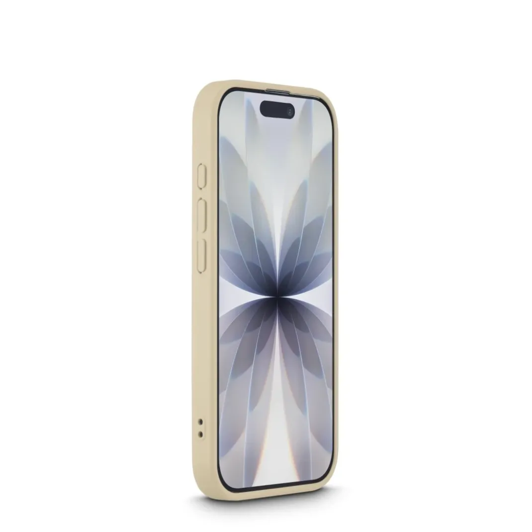 Handyhülle "Frame Protect" für iPhone 17, magnetisch, durchsichtig, Beige