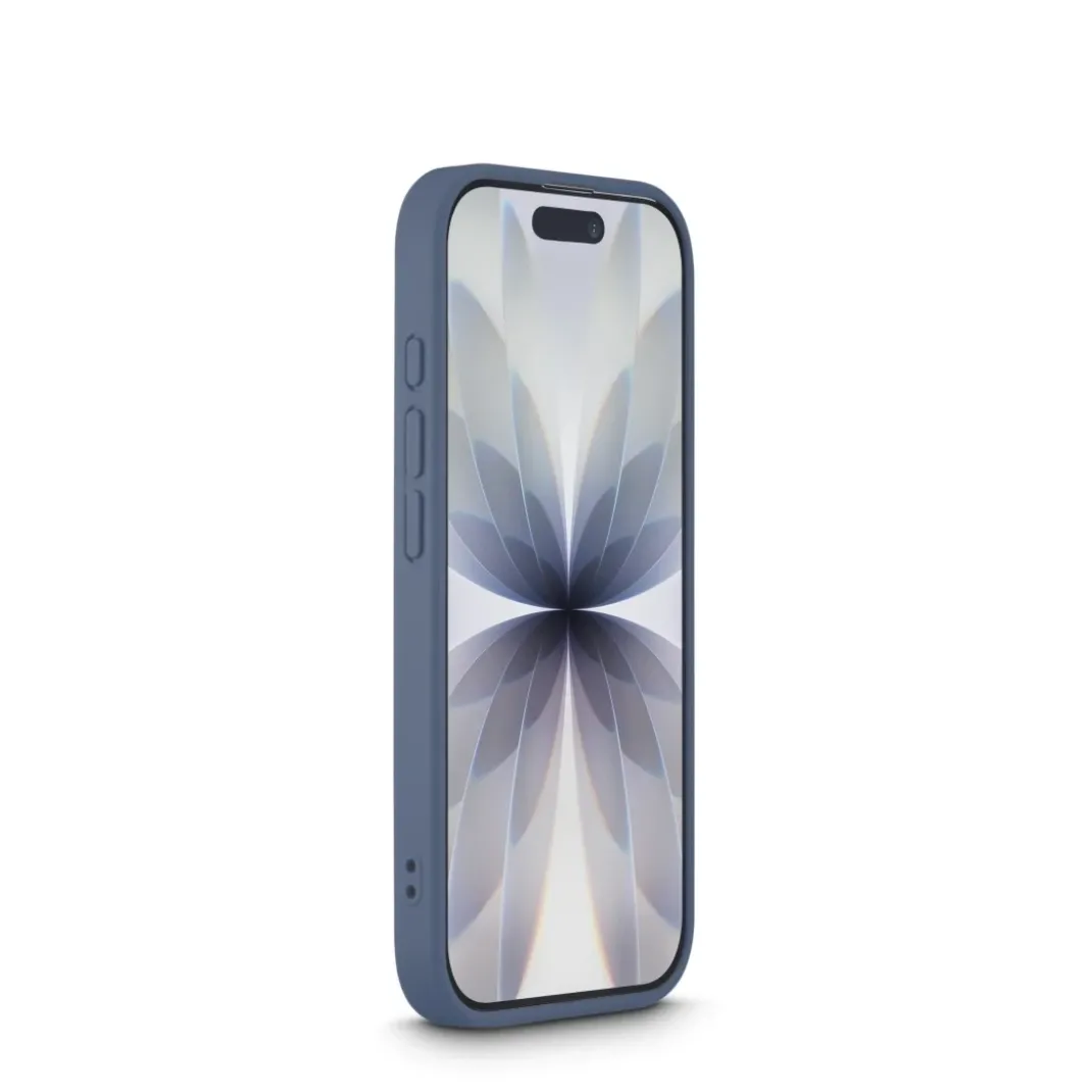 Handyhülle "Frame Protect" für iPhone 17, magnetisch, durchsichtig, Blau