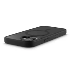Handyhülle "Frame Protect" für iPhone 17, magnetisch, durchsichtig, Schwarz
