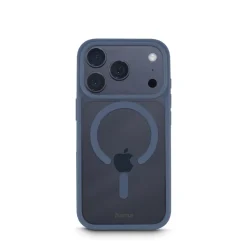 Handyhülle "Frame Protect" f. iPhone 17 Pro, magnetisch, durchsichtig, Blau
