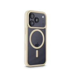 Handyhülle "Frame Protect" f iPhone 17 Pro, magnetisch, durchsichtig, Beige