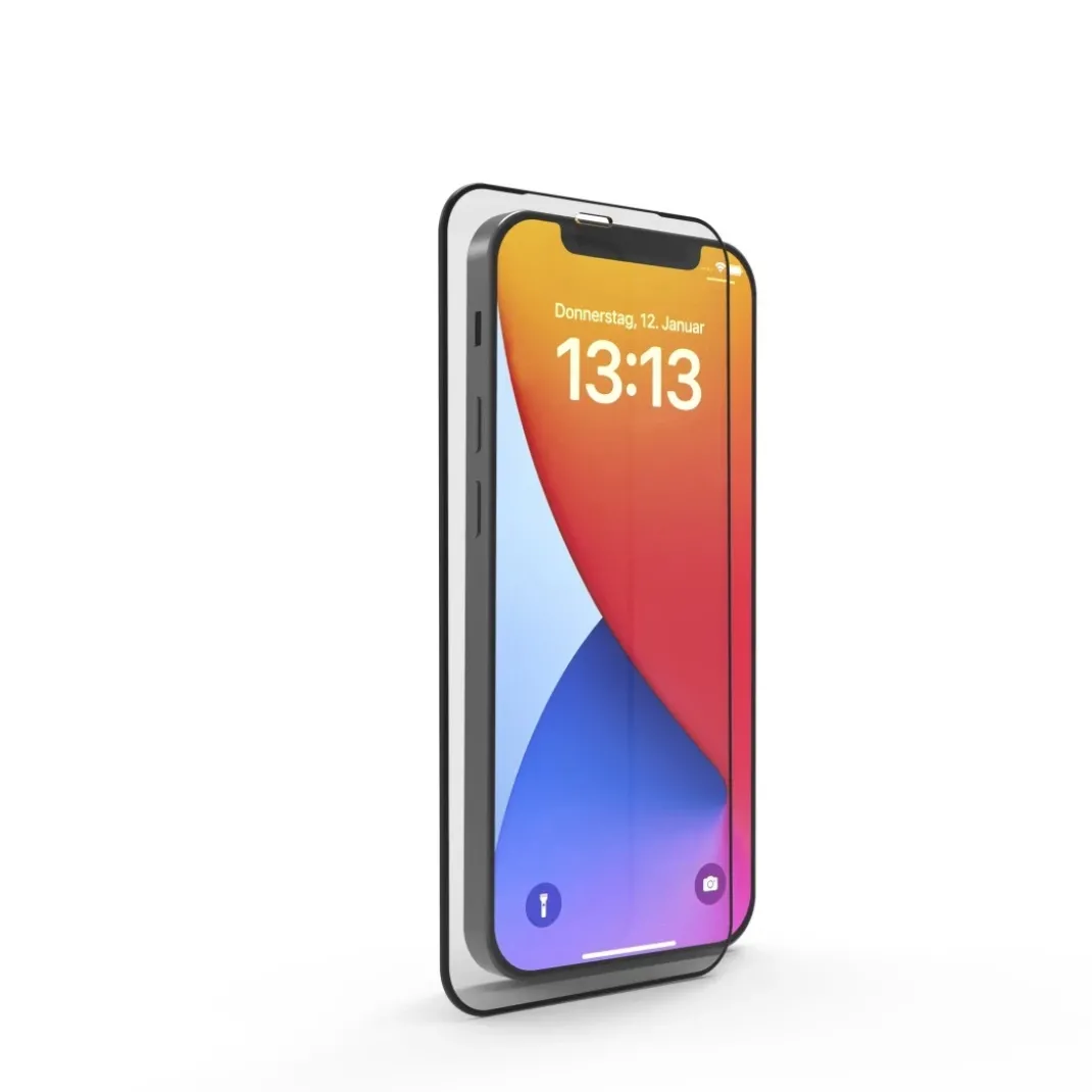 Handy-Schutzglas "Extreme Protect" für Apple iPhone 12/12 Pro, Montagehilfe